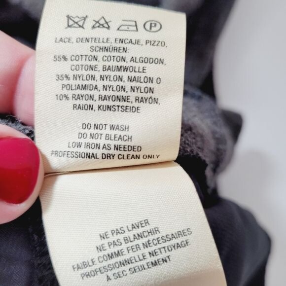 Anthro Moth Women's Ella Mock Neck Lace Back Tank Size Small - Picture 6 of 7